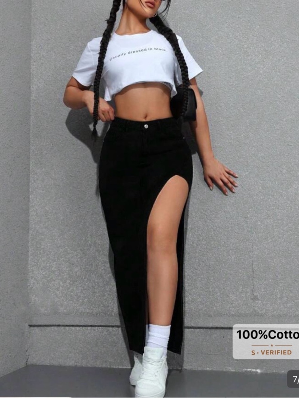 High-Slit Black Maxi Skirt - Sleek Women’s Pencil Skirt